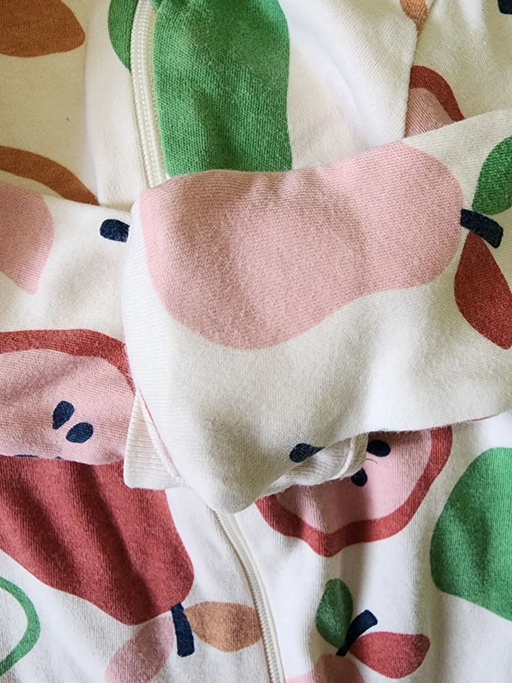 Wonder Nation Newborn 100% Cotton Footed One-Piece Pear Pajamas.